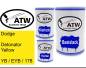 Preview: Dodge, Detonator Yellow, YB / EYB / 178: 500ml Lackdose + 500ml Klarlack + 250ml Härter - Set, von ATW Autoteile West.